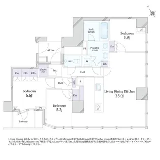 ザ・レジデンス六本木【10階】の間取り
