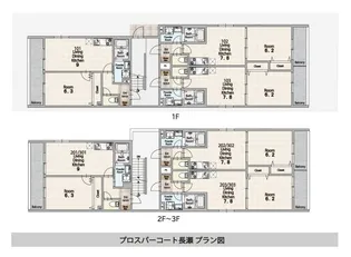 プロスパーコート長瀬【2階】の間取り