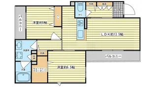 シャーメゾン グランチェスタ 茨木【3階】の間取り