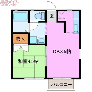 ツインレイクスI【2階】の間取り