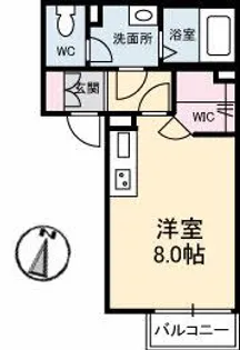 シャーメゾン カルパ【2階】の間取り