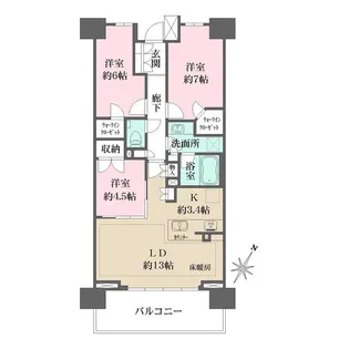 ザ・パークハウス多摩センター【17階】の間取り