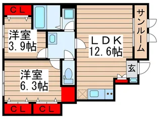グリーンヒルズ【1階】の間取り