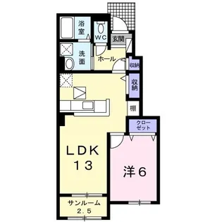 ラフレシールメゾンA【1階】の間取り