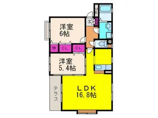 パストラル宮野【1階】の間取り
