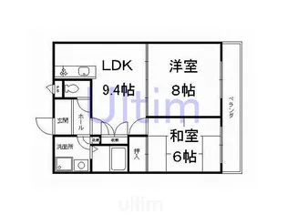 グリーンヴィレッジ吉田【4階】の間取り