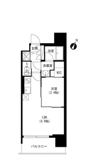 アーバネックス京橋【3階】の間取り