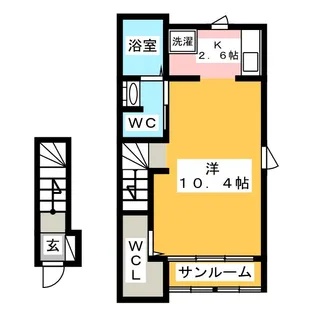 エクレール華【2階】の間取り