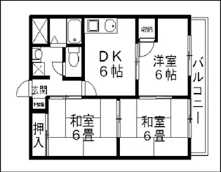 アルテミス【6階】の間取り