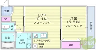 コンフォルト泉中央【1階】の間取り