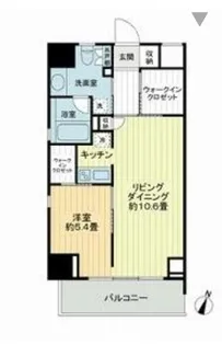 クロスレジデンス白金高輪【8階】の間取り