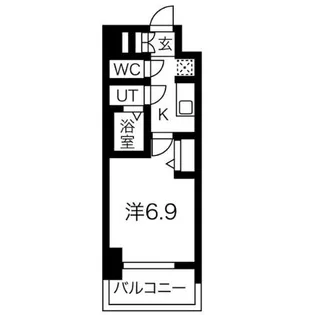 メイクスアート太閤通【8階】の間取り