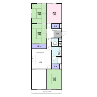 天王台スカイプラザ【5階】の間取り