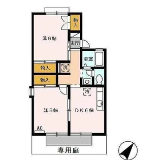 セジュール鈴和【1階】の間取り