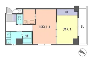 レジデンス住吉【7階】の間取り