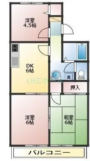 ハイツ長田【1階】の間取り