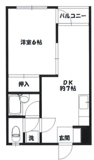 ユタカハイツ【2階】の間取り