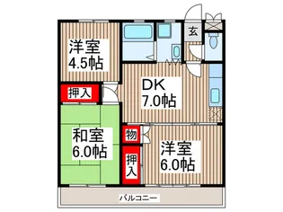 ヴェルティ狭山【2階】の間取り