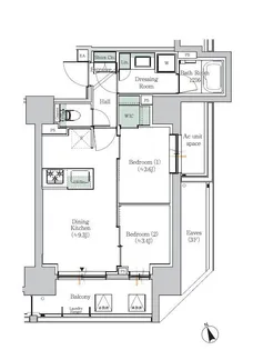 ONE ROOF RESIDENCE ASAKUSABASHI【7階】の間取り