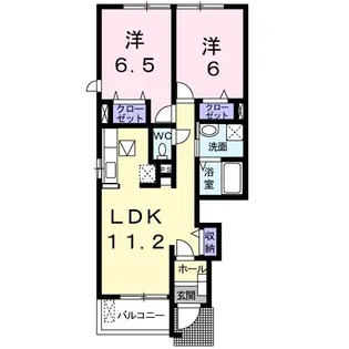 グランツ柳瀬【1階】の間取り