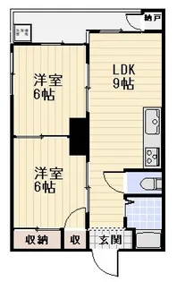 草加マンション【1階】の間取り