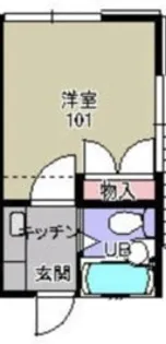 サンパレス相南【1階】の間取り