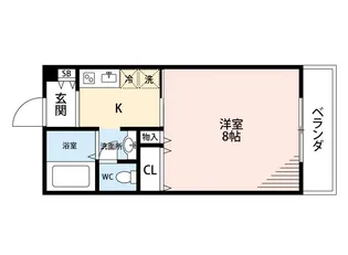ドミトリオ仁王田【5階】の間取り