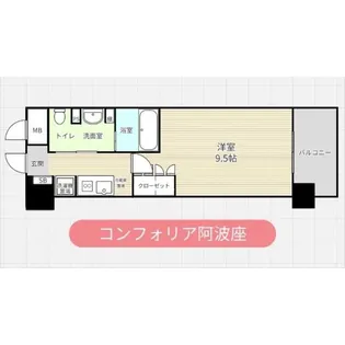コンフォリア阿波座【5階】の間取り