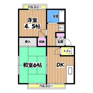 エステートピア中舟田【1階】の間取り