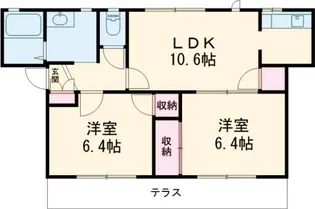 フレグランス今市【1階】の間取り