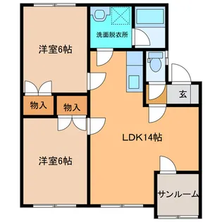 グレースタウンA【1階】の間取り
