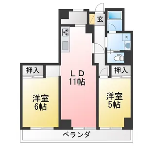 赤坂クラウンズマンション【6階】の間取り