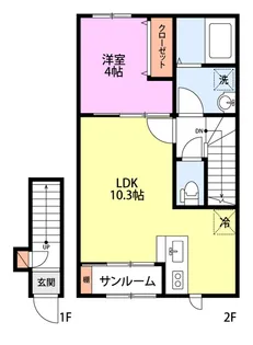 S&S稽古町【2階】の間取り