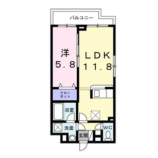 エフ・アクアレル【2階】の間取り