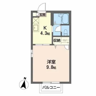 サンハイツ【2階】の間取り