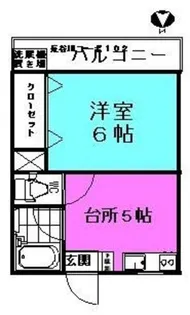 長谷川コーポ【1階】の間取り