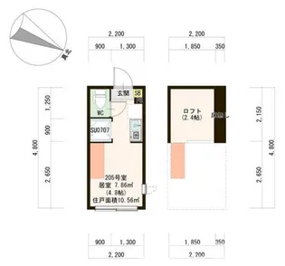 nano comfort 杉並【2階】の間取り