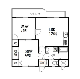 パミールハイツ2【1階】の間取り