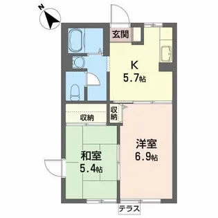 シャンボールB【1階】の間取り