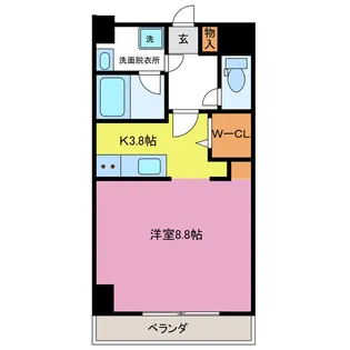 プライム三島プレイス【8階】の間取り