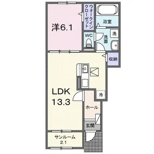 グリーンガーデン III【1階】の間取り