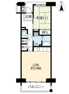 UR多摩ニュータウン南大沢学園二番街【5階】の間取り