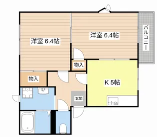 チェリー片柳 A【2階】の間取り