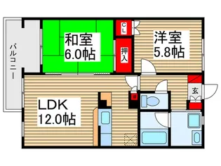 タ-トルクレインふじみ野【3階】の間取り