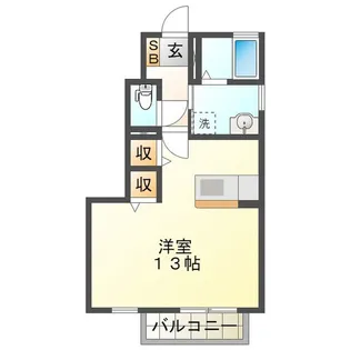 ディアス持川D【1階】の間取り