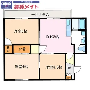 コーポ ブライト【1階】の間取り