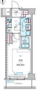 GENOVIA川崎鈴木町skygarden【1階】の間取り