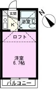 パレドールIN北越谷【2階】の間取り