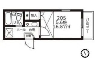 パレス等々力参番館【2階】の間取り