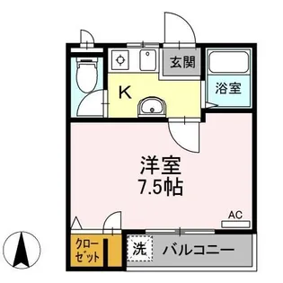 コスモ花園ハイツ【2階】の間取り